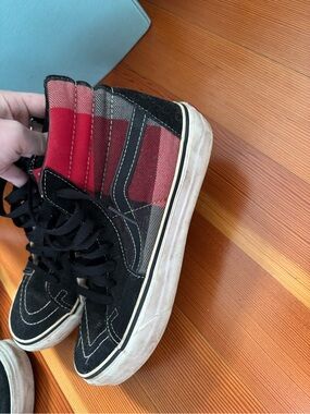 Vans Black & Red High-Top Skate Sneakers